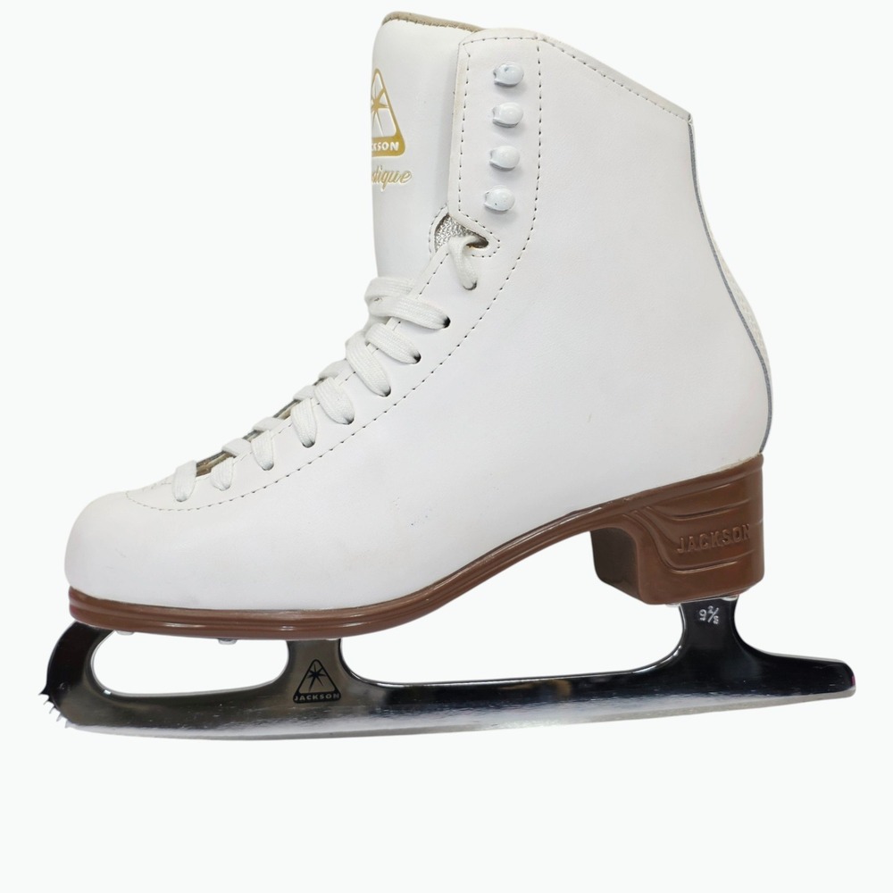 Jackson Mystique White Figure Skates Size 6 C with Pink Blade Guards 1490 - Picture 3 of 11